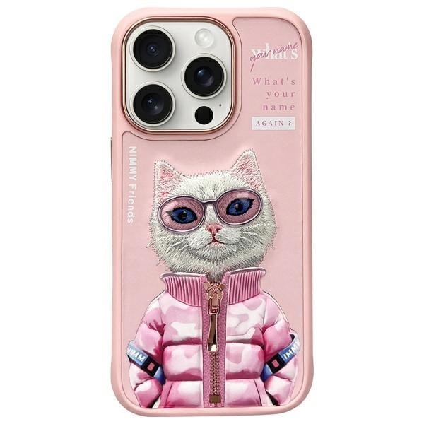 Nimmy Cool&Cute 2.0 kattetaske til iPhone 16 Pro Max - Pink