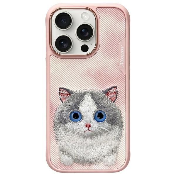 Nimmy Big Eyed Pet 2.0 kattetaske til iPhone 16 Pro Max - Pink