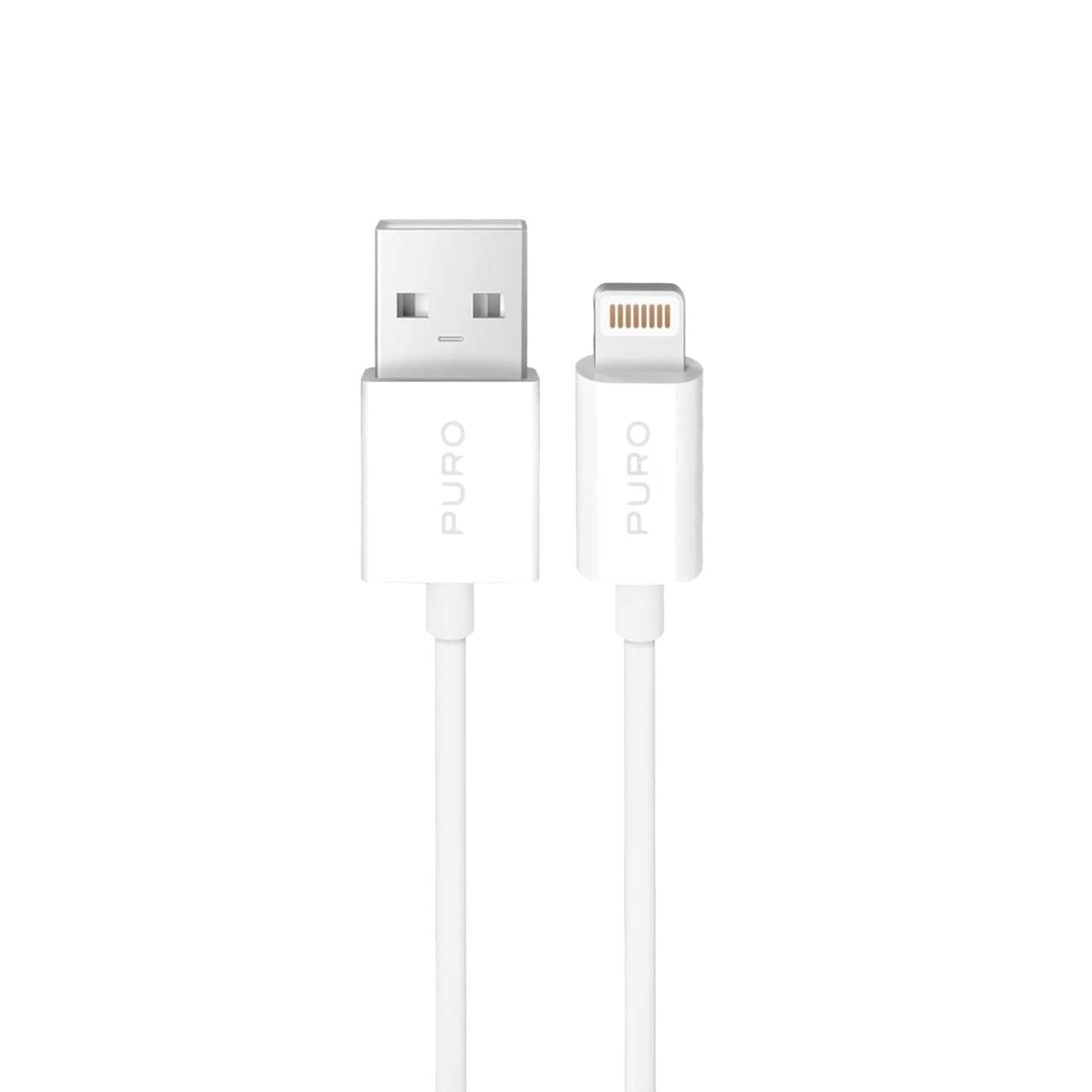 Puro TPE 12W USB-A - Lightning-kabel 3 m - hvid