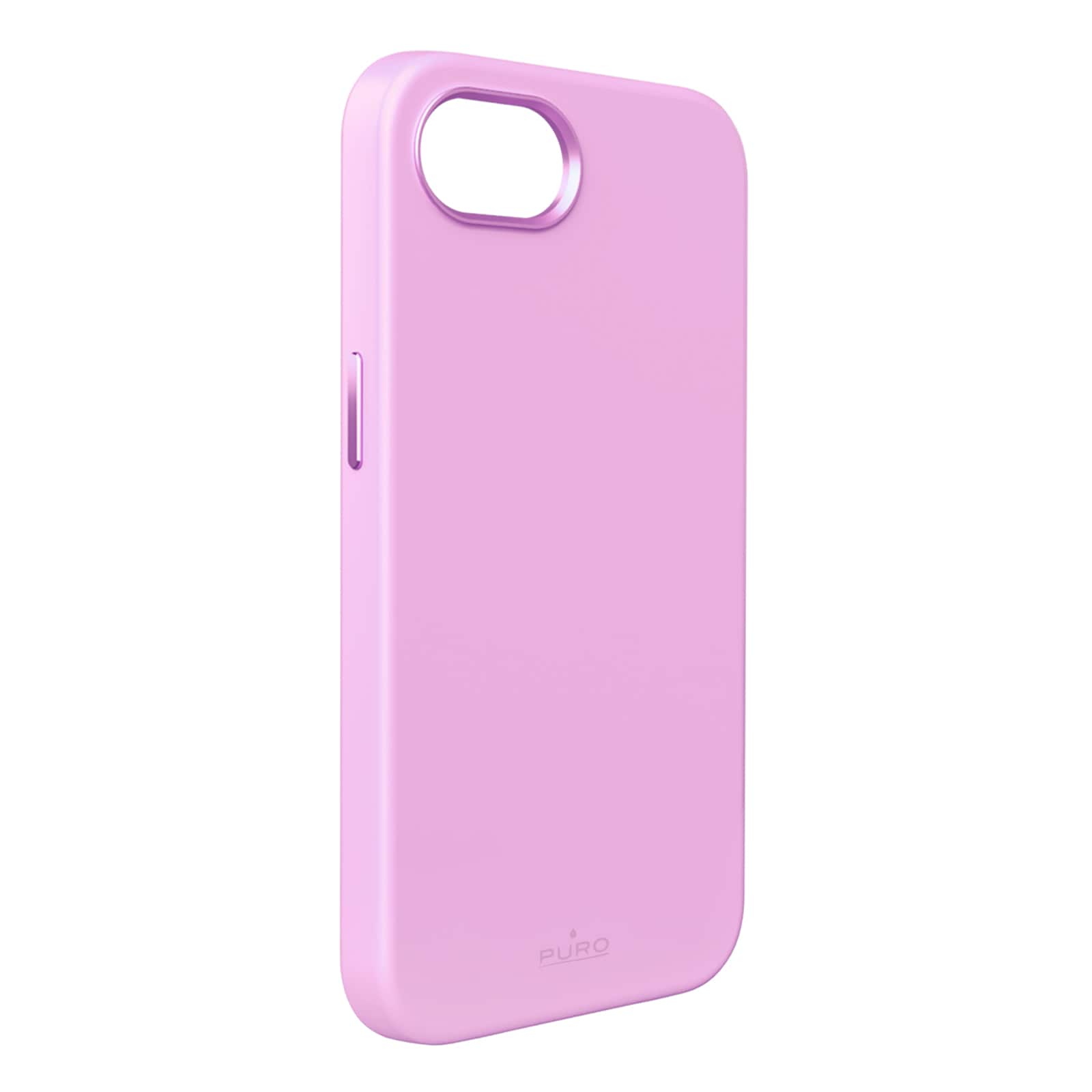 Puro Liquid Silicon Cover "ICON MAG PRO" med Magsafe, metalknapper, kameraring til iPhone 16E, pink