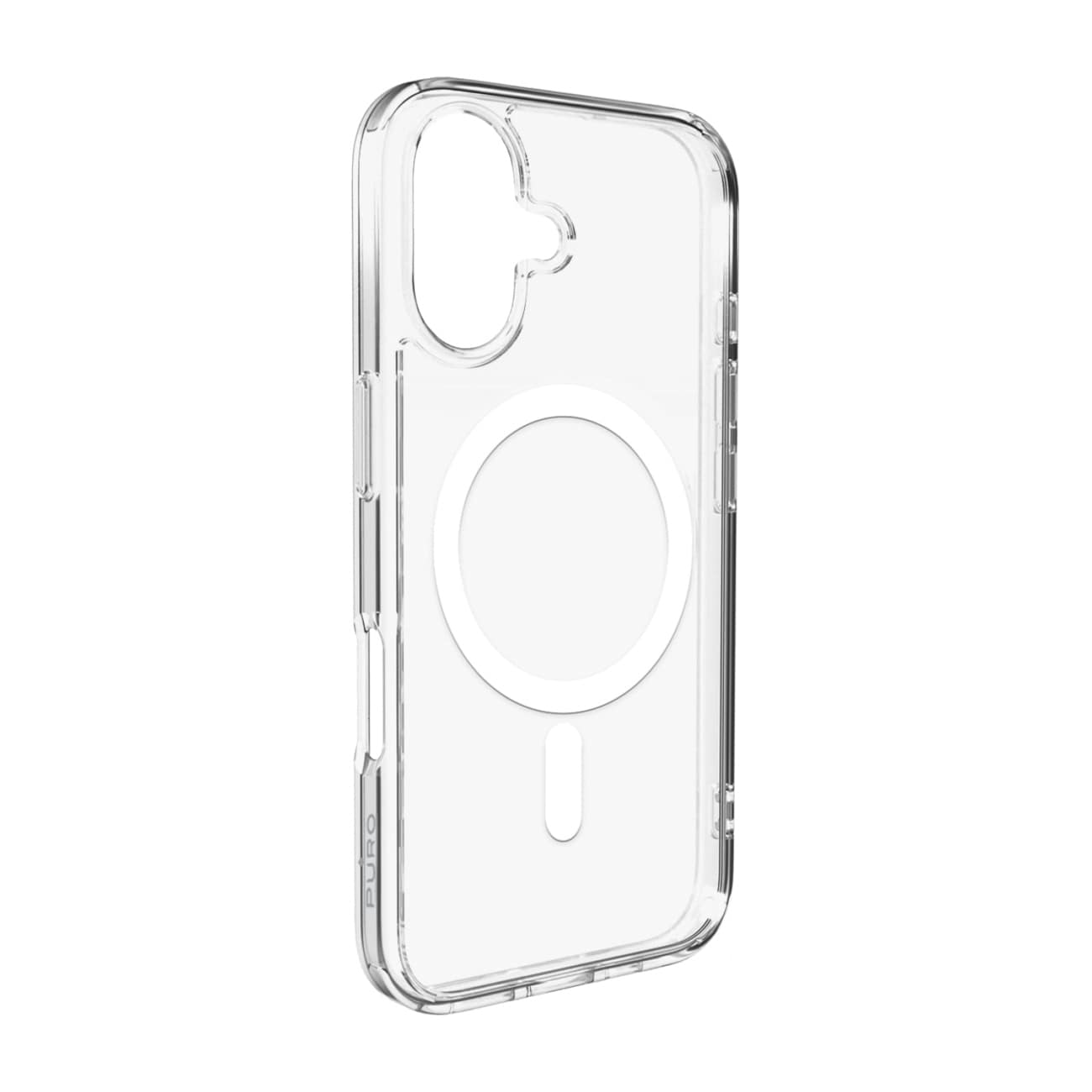 Puro Lite Mag TPU+PC-etui kompatibelt med MagSafe til iPhone 17 - gennemsigtigt med hvid ring