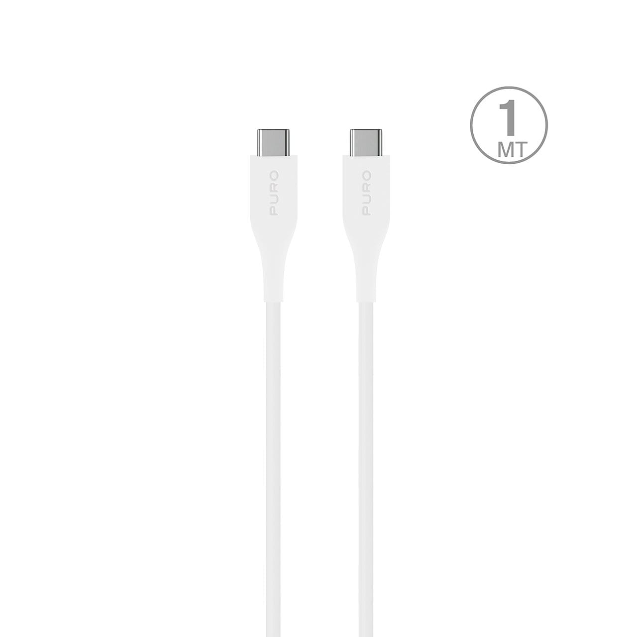 Puro Plain USB-C - USB-C Power Delivery-kabel 2 m - hvid