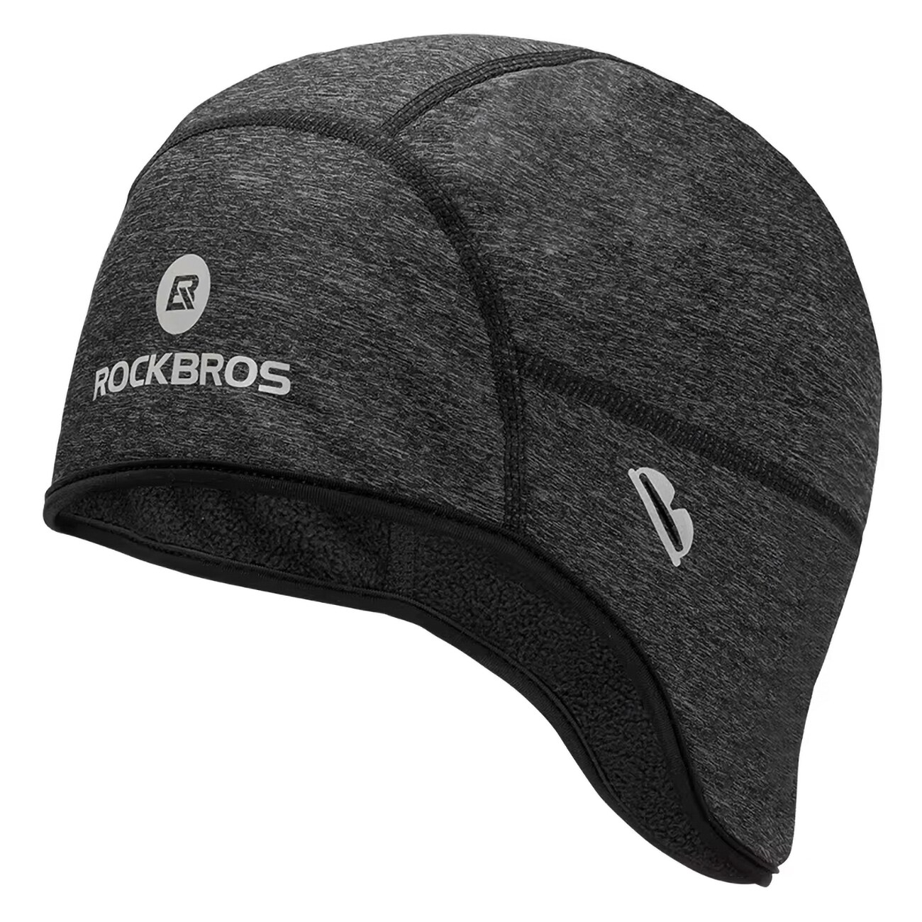 Rockbros Dala Winter Cycling Helmet Cap med brillehuller - Grå
