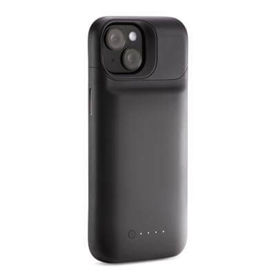 Mophie Juice Pack-etui til iPhone 15 med indbygget 2400 mAh powerbank - sort