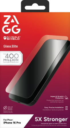 ZAGG InvisibleShield Glass Elite til iPhone 16 Pro