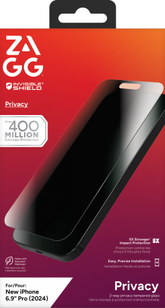 ZAGG InvisibleShield Glass Elite Privacy til iPhone 16 Pro Max