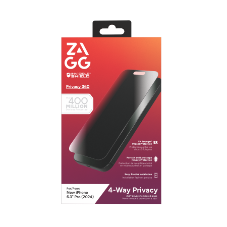 ZAGG InvisibleShield Glass Elite Privacy 360 til iPhone 16 Pro