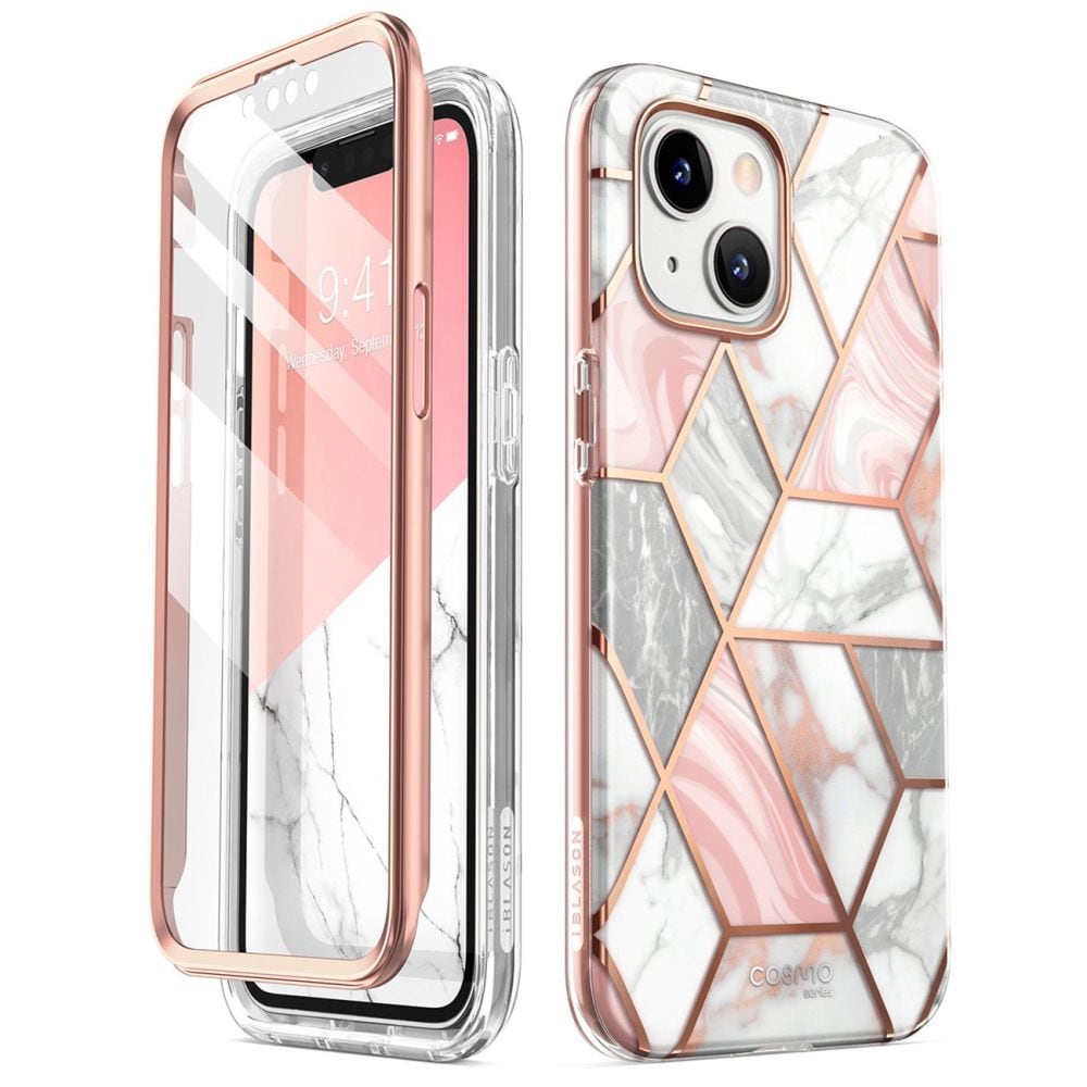 Supcase Cosmo iPhone 14 Plus-etui - pink marmor