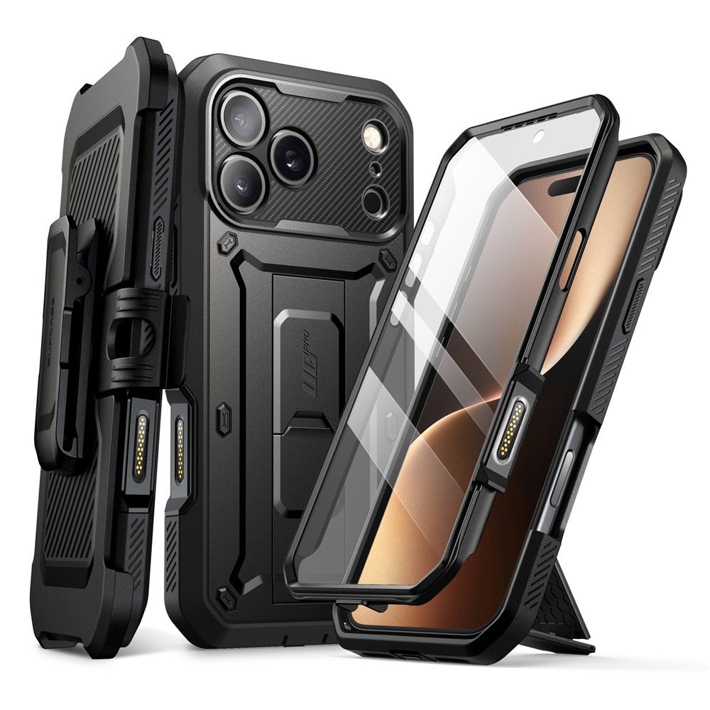 Supcase UB Pro-etui til iPhone 17 Pro Max - Sort