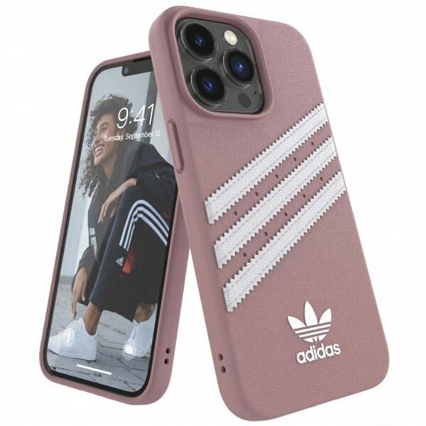 Adidas OR Formstøbt etui PU til iPhone 13 Pro / iPhone 13 - Pink