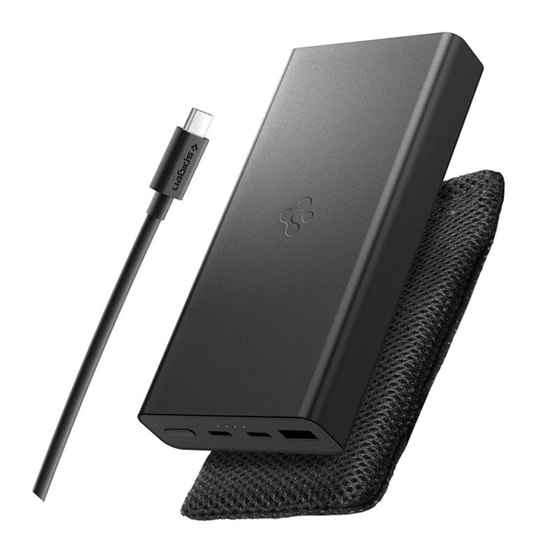Spigen EA3020 20000mAh 30W Power Bank - Sort