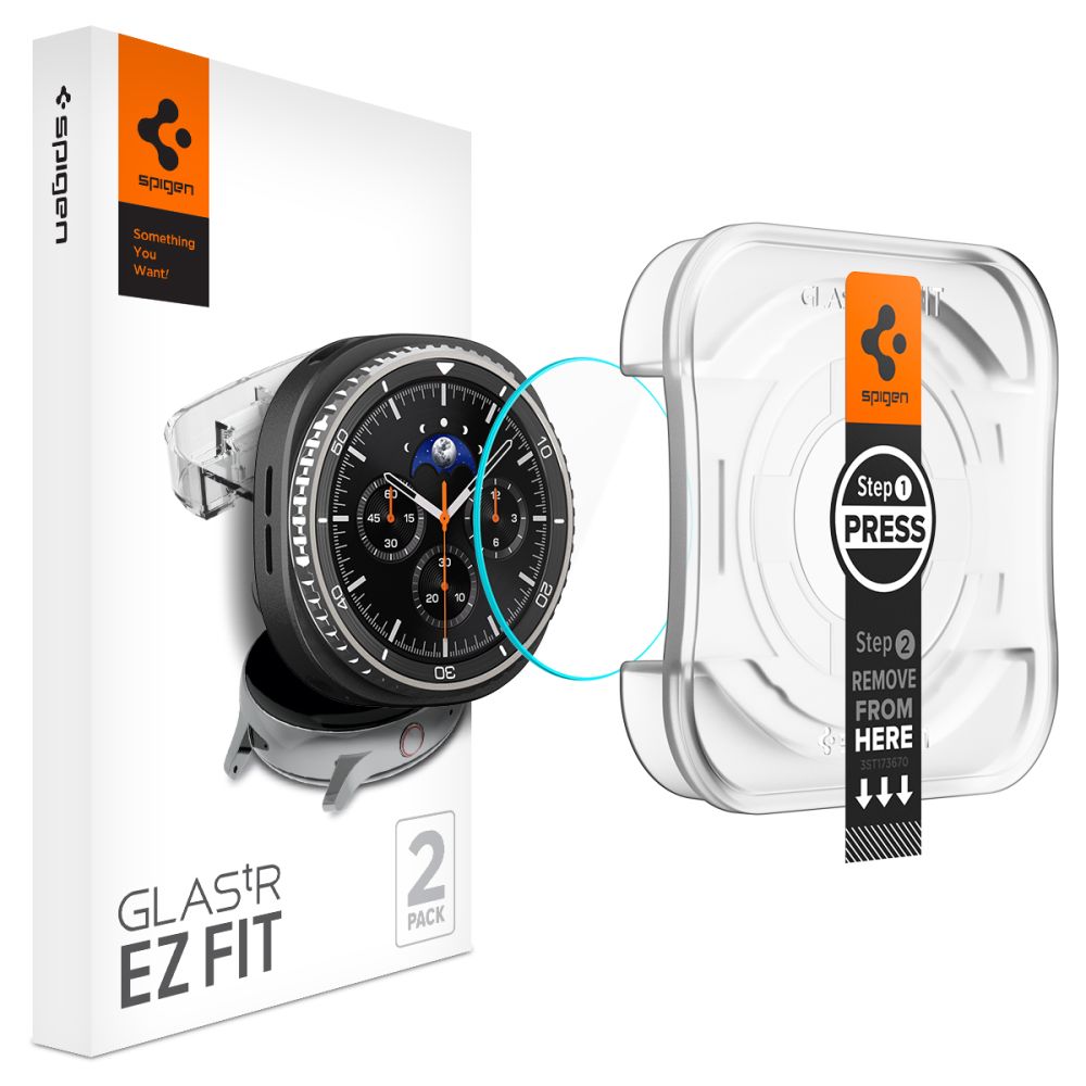 Spigen Glas.TR "Ez-Fit" hærdet glas til Samsung Galaxy Watch 8 46mm - Transparent