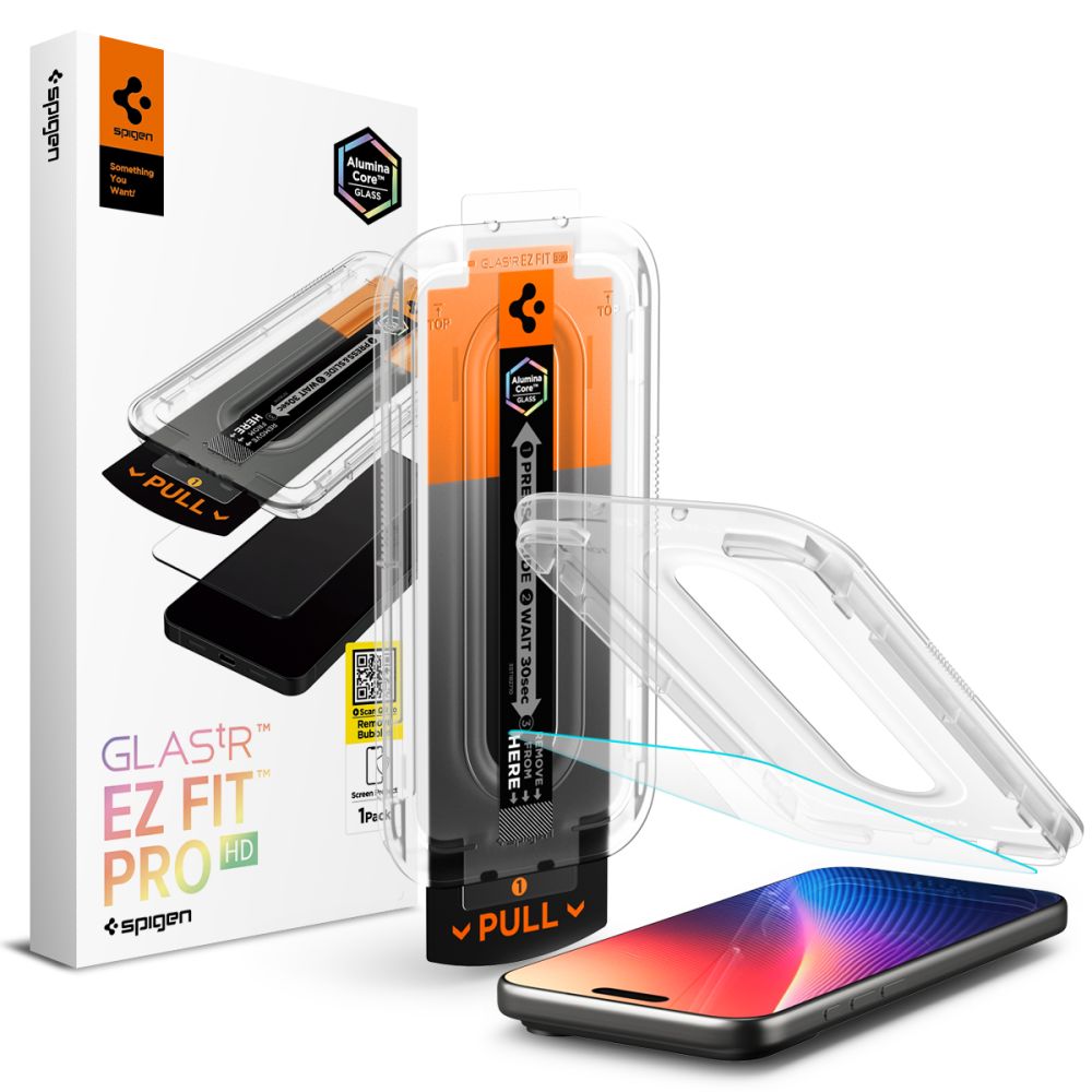 Spigen Glas.TR EZ Fit Pro hærdet glas til iPhone 16 Pro Max / 17 Pro Max - Transparent