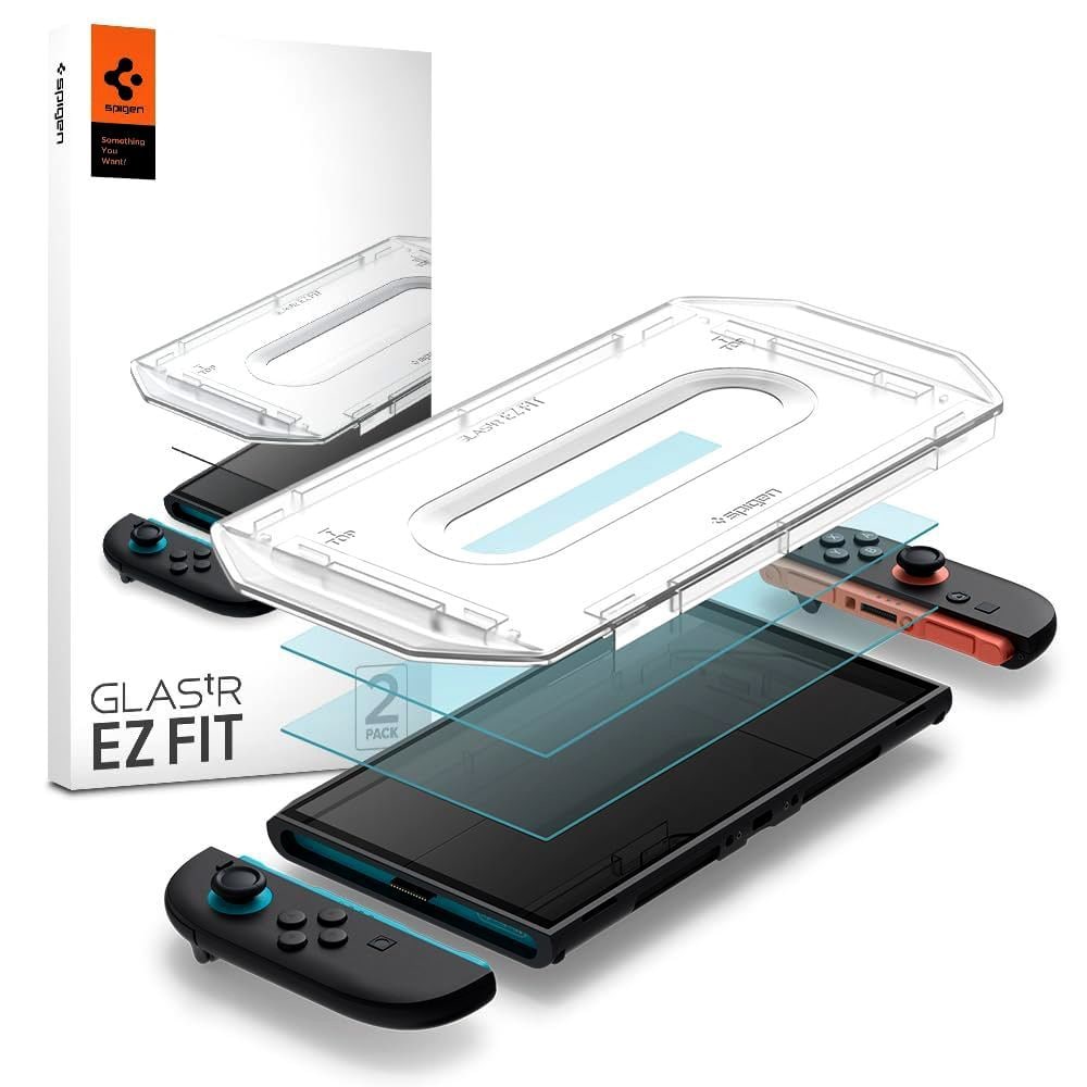 Spigen Glas.Tr "EZ FIT" hærdet glas 2-pak til Nintendo Switch 2 - gennemsigtig