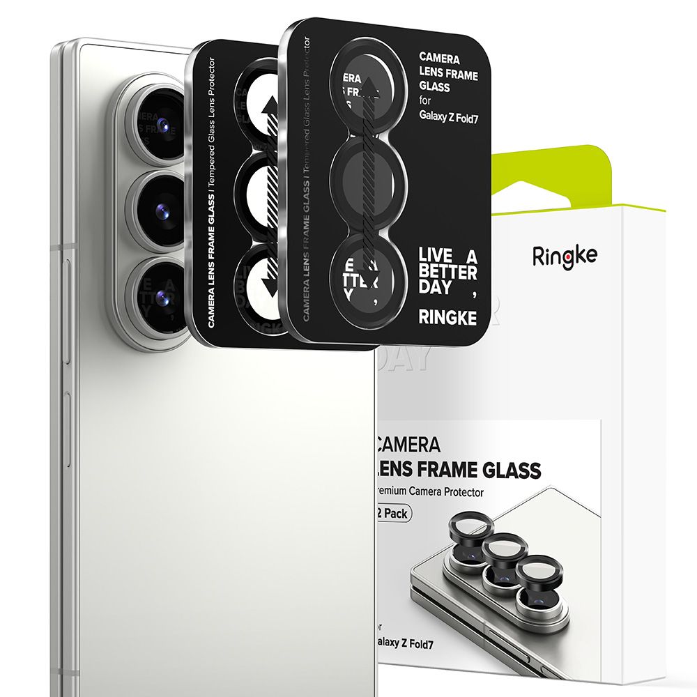 Ringke Camera Frame Protector 2-pack til Samsung Galaxy Z Fold 7 - Sort