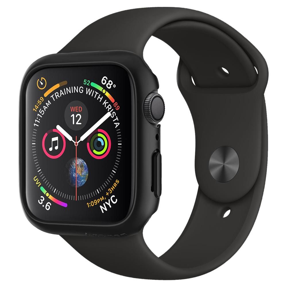 Spigen Tyndt etui til Apple Watch 4/5/6/SE (44mm) - Sort
