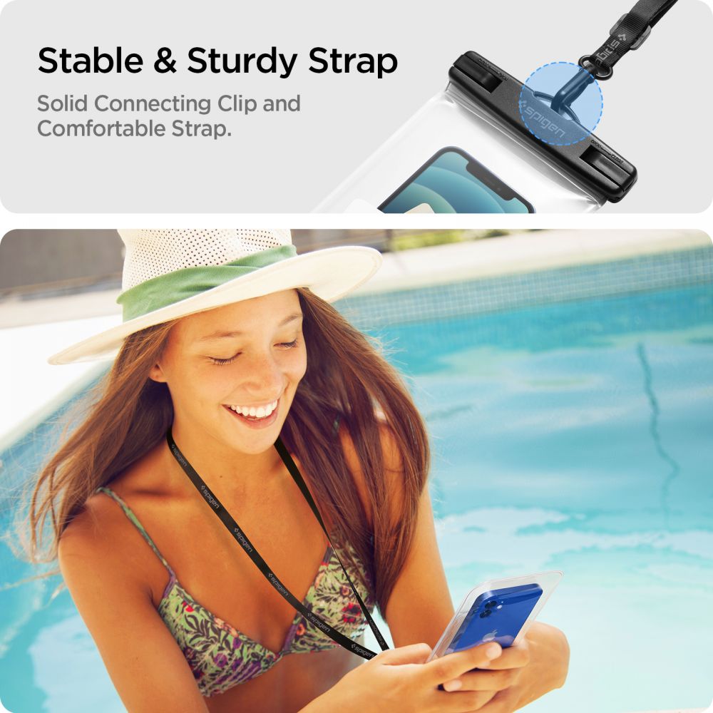 Spigen Spigen Aqua Shield A601 etui vandtæt IPX8 - gennemsigtig 2 stk.