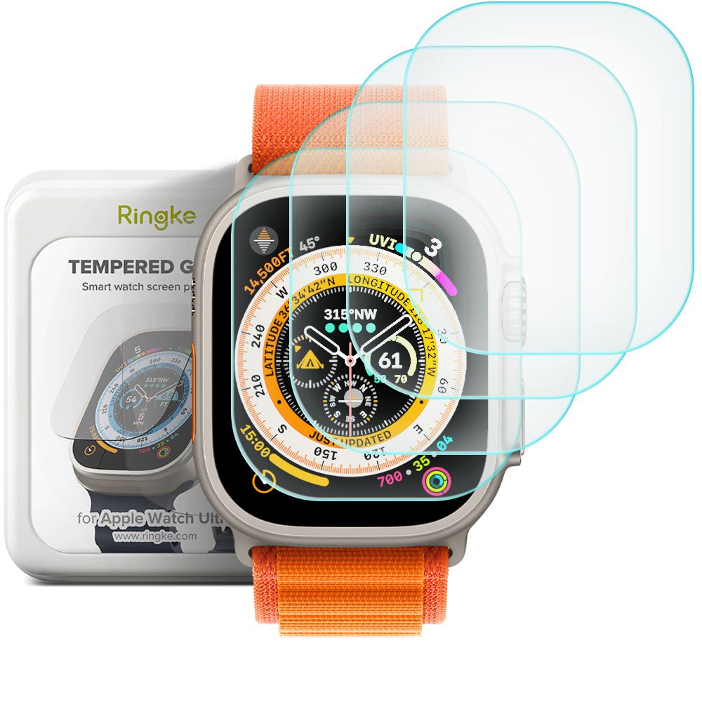 Ringke ID FC Glass 4-pak hærdet glas til Apple Watch Ultra 1 / 2 (49 mm)