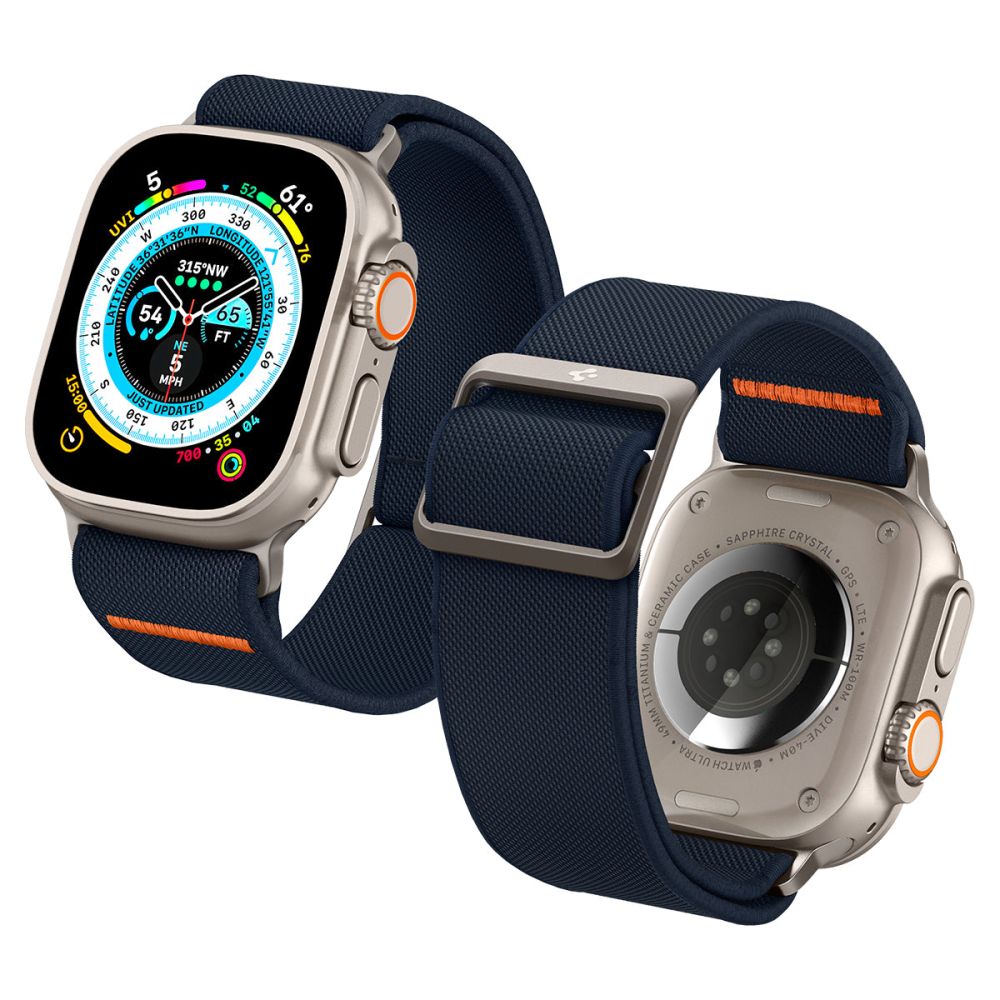 Spigen Fit Lite Ultra-rem til Apple Watch 4/5/6/7/8/9/SE/Ultra (42/44/45/49 mm) - Marineblå