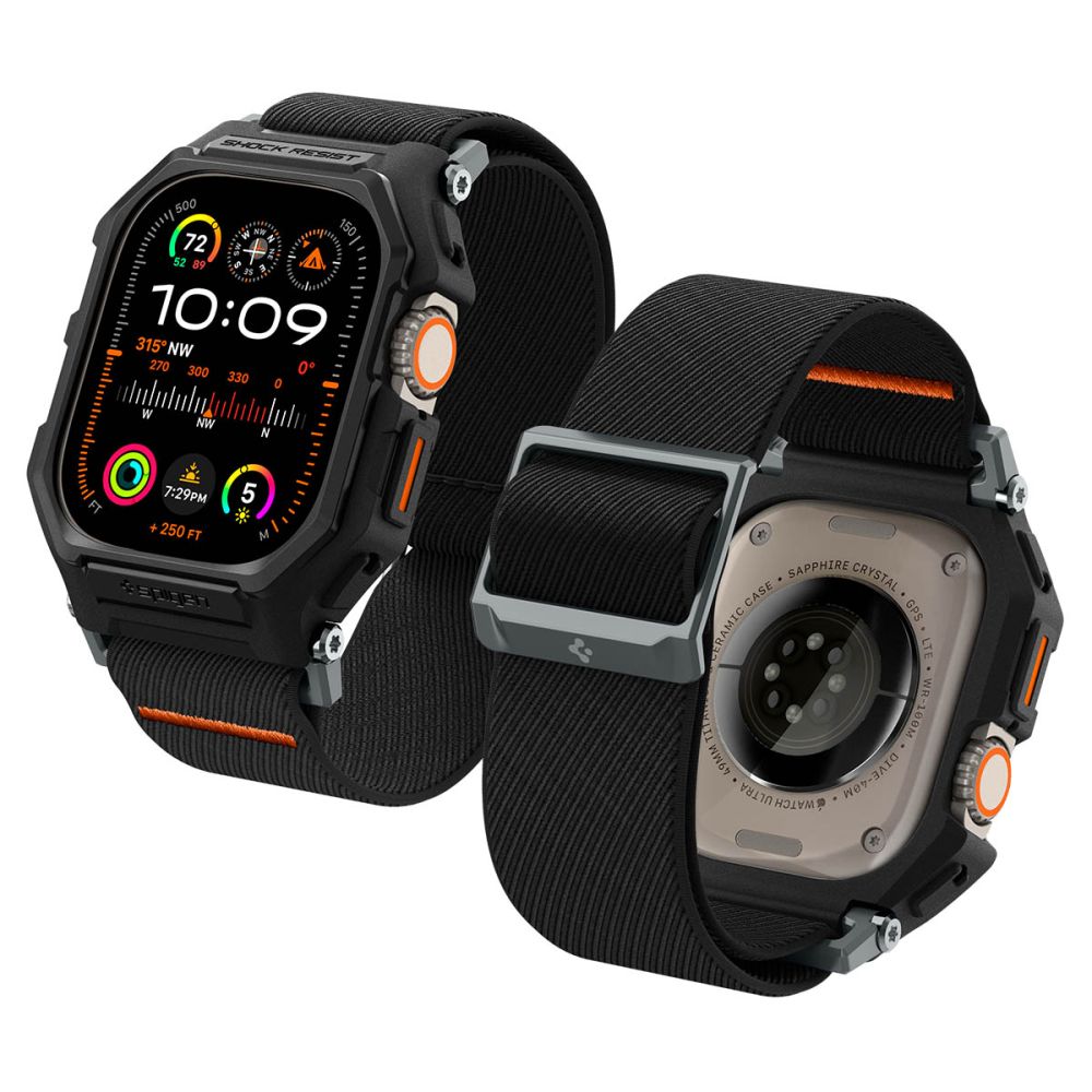 Spigen Lite Fit Pro-etui med rem til Apple Watch Ultra 1 / 2 (49mm) - Mat sort