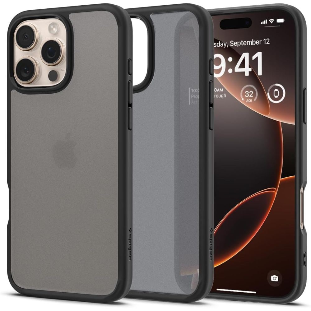 Spigen Ultra Hybrid iPhone 16 Pro-etui - sort