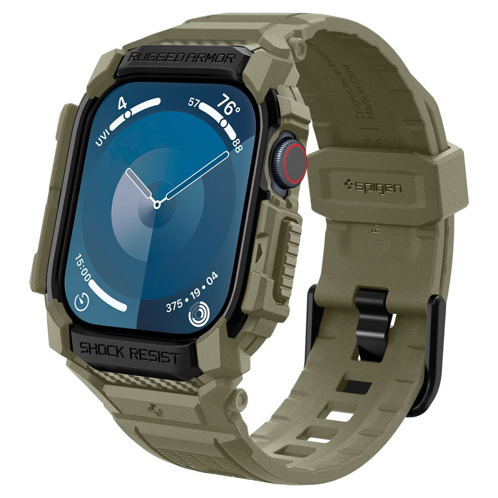 Spigen Rugged Armor "Pro"-rem til Apple Watch 10 (46MM) - Grøn
