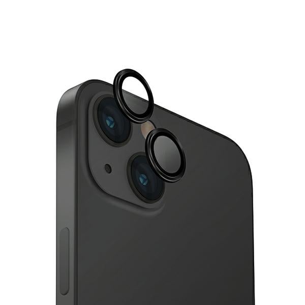 Uniq Optix Glass Aluminum Camera Lens Protector for iPhone 15 / 15 Plus - Black
