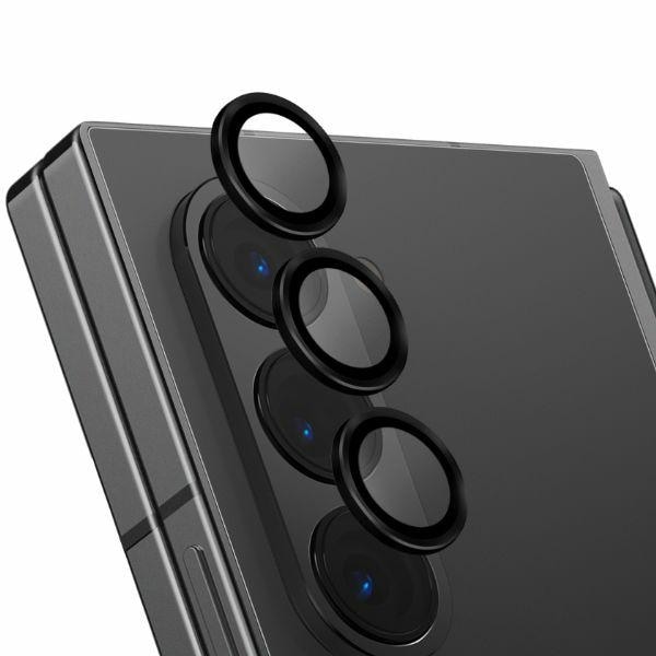 Uniq Optix aluminiumshærdet glas til linse med applikator til Samsung Galaxy Z Fold 6 - Sort