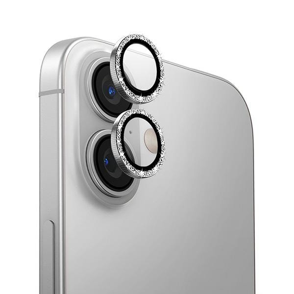 Uniq Optix Aluminum Camera Lens Protector for iPhone 16 6.1" / 16 Plus 6.7", White, with Applicator