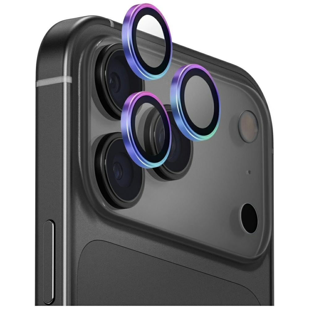 Uniq Optix Aluminum Camera Lens Protector for iPhone 17 Pro/Pro Max with Applicator - Multicolor