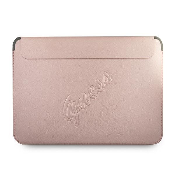 Guess Saffiano Script-cover til en 13" bærbar computer - pink