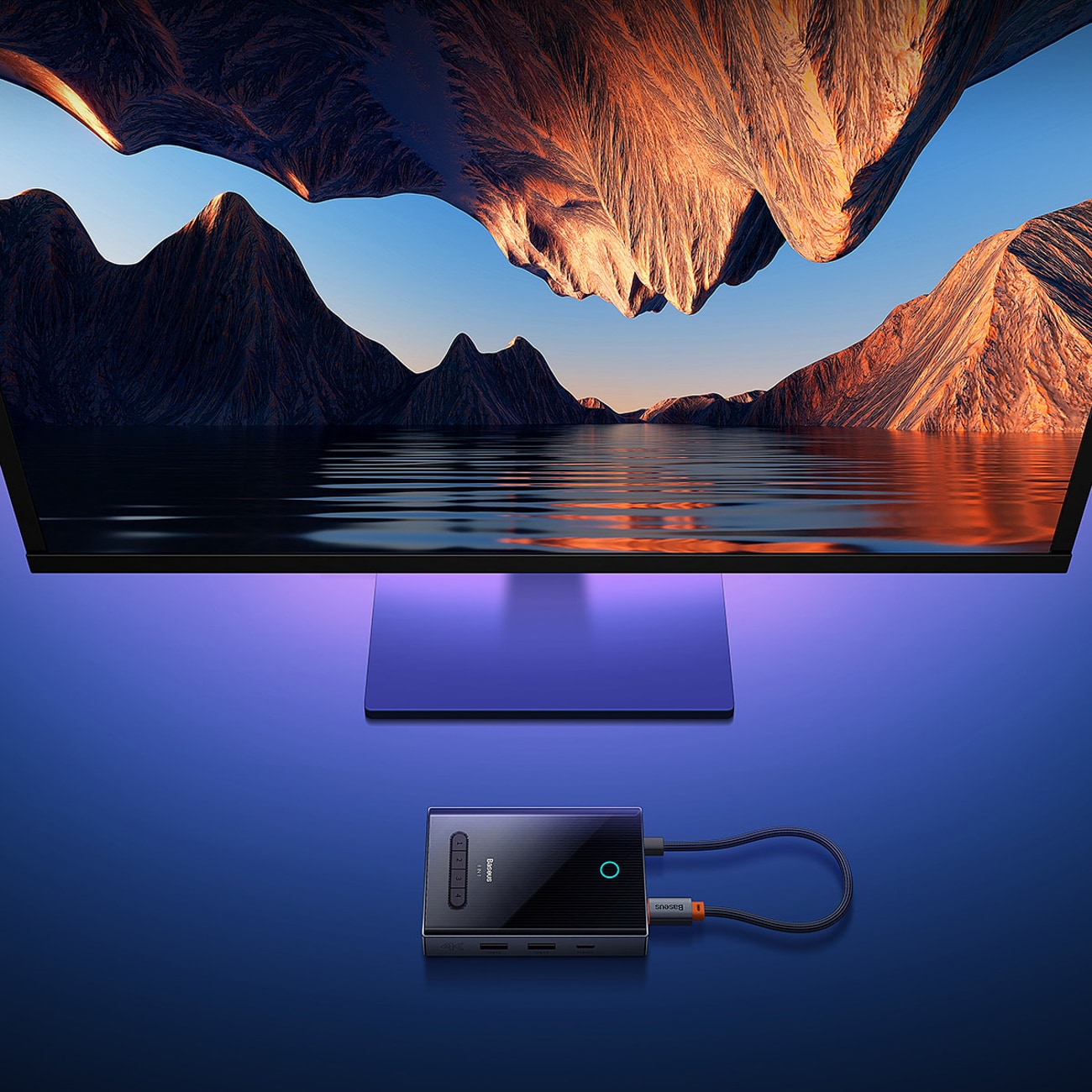 Baseus PioneerJoy 8-in-1 USB-C Hub: 4K HDMI, 8K DisplayPort, VGA, 2 USB-A, 2 USB-C - Gray