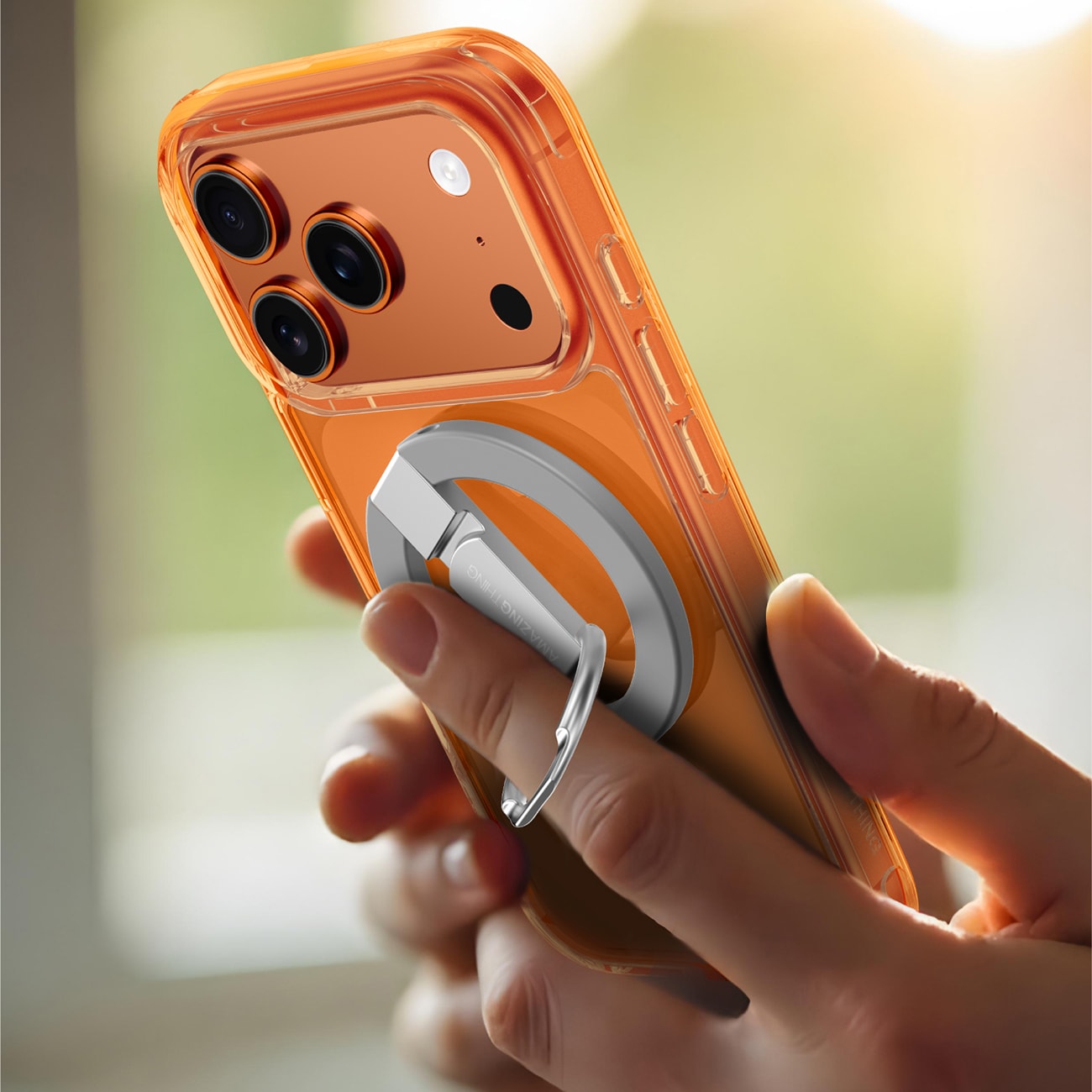 AmazingThing Minimal taske til iPhone 17 Pro, kompatibel med MagSafe - orange