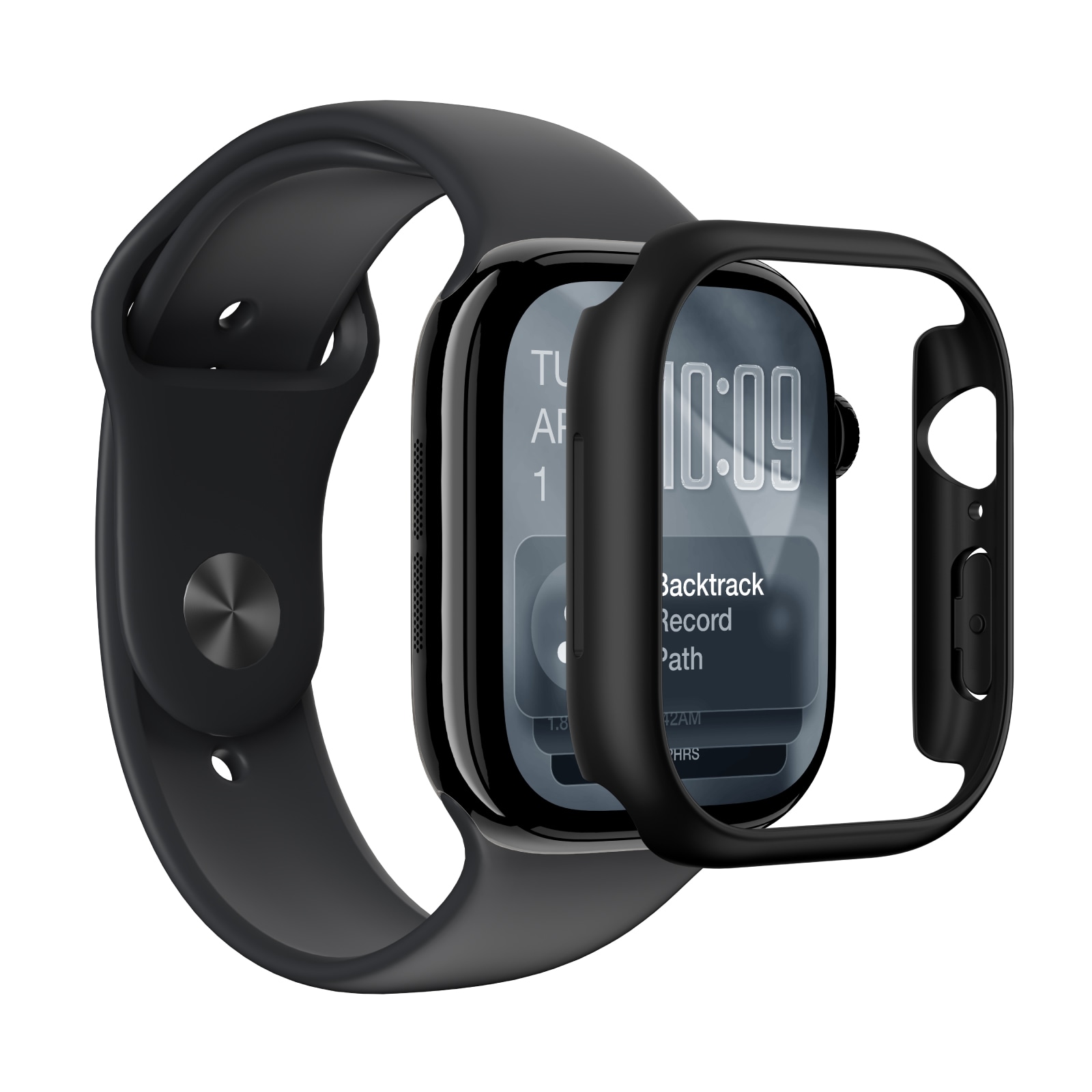 AmazingThing Minimal beskyttelsesetui til Apple Watch Series 11 46mm - Sort
