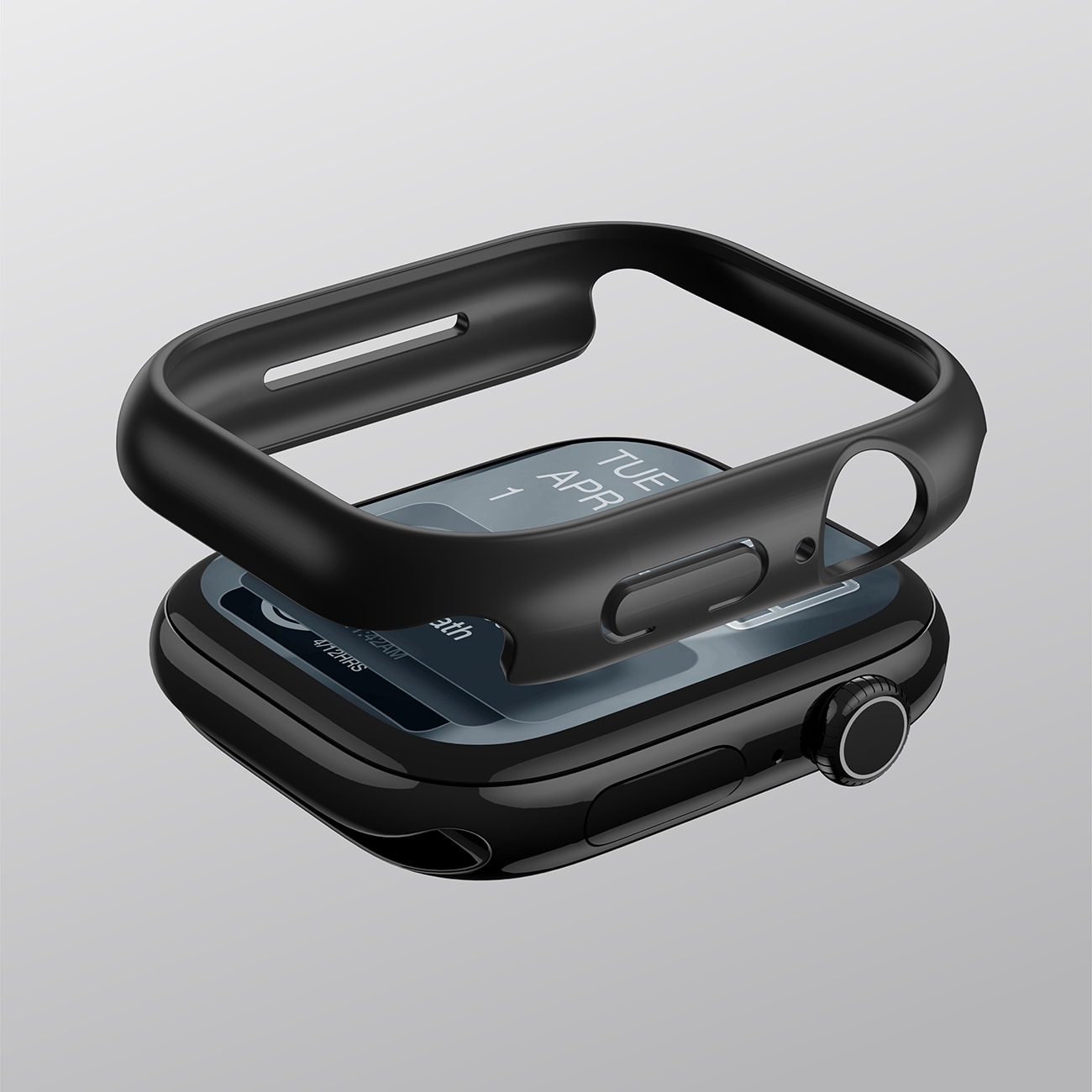 AmazingThing Minimal beskyttelsesetui til Apple Watch Series 11 46mm - Sort