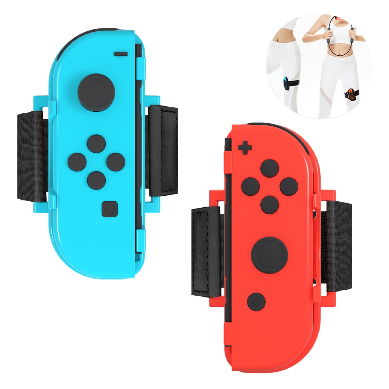 Nintendo Switch Sports tilbehørspakke 10 dele / familiepakke / sportsudstyr til Joy-Con i rød og blå