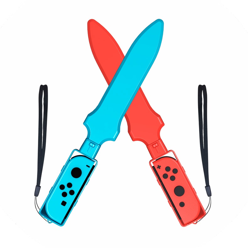Nintendo Switch Sports tilbehørspakke 10 dele / familiepakke / sportsudstyr til Joy-Con i rød og blå