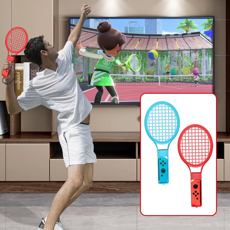 Nintendo Switch Sports tilbehørspakke 10 dele / familiepakke / sportsudstyr til Joy-Con i rød og blå