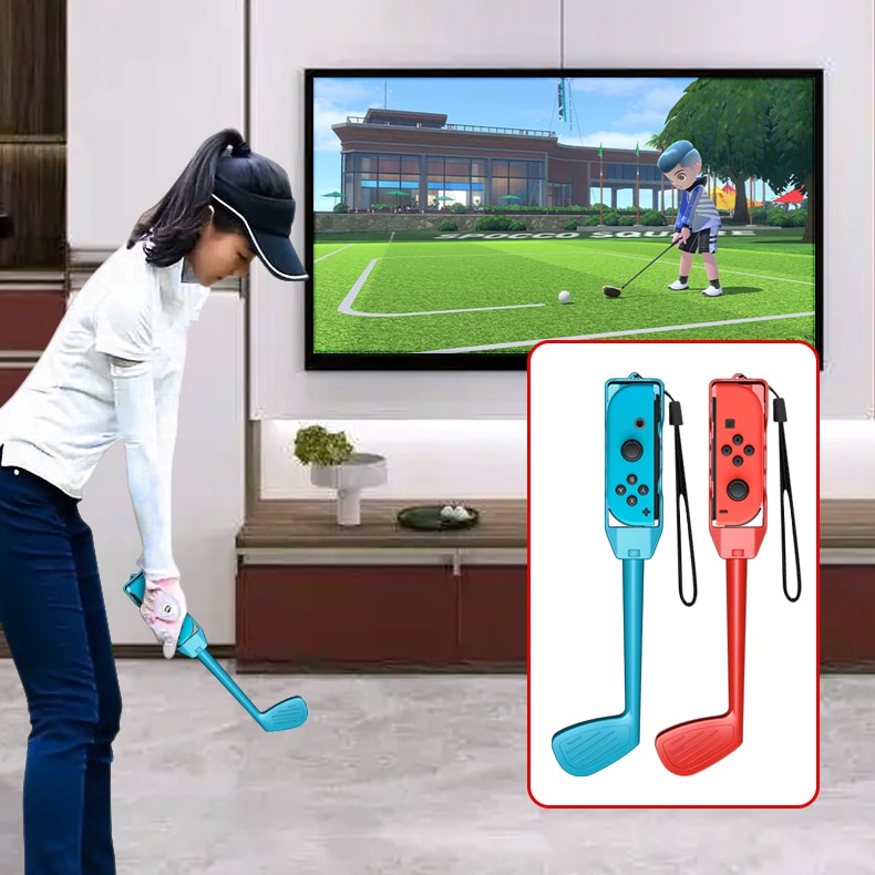 Nintendo Switch Sports tilbehørspakke 10 dele / familiepakke / sportsudstyr til Joy-Con i rød og blå