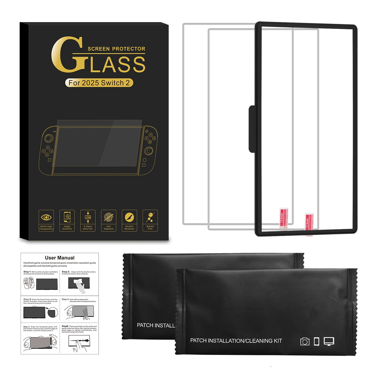 Nintendo Switch 2 skærmbeskyttelsessæt