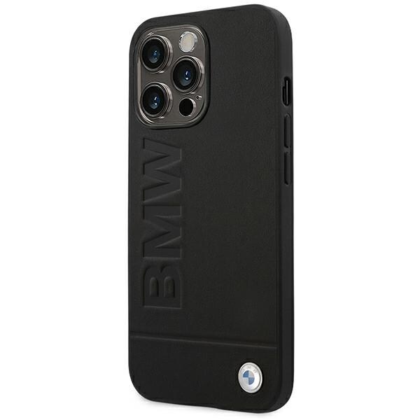 BMW Stempeltaske i læder til iPhone 14 Pro - Sort