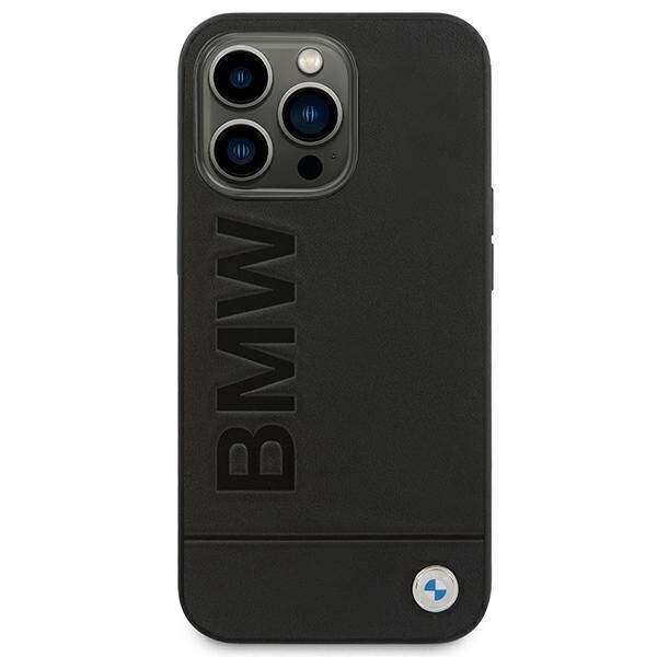 BMW Stempeltaske i læder til iPhone 14 Pro - Sort