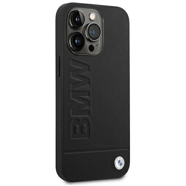 BMW Stempeltaske i læder til iPhone 14 Pro - Sort