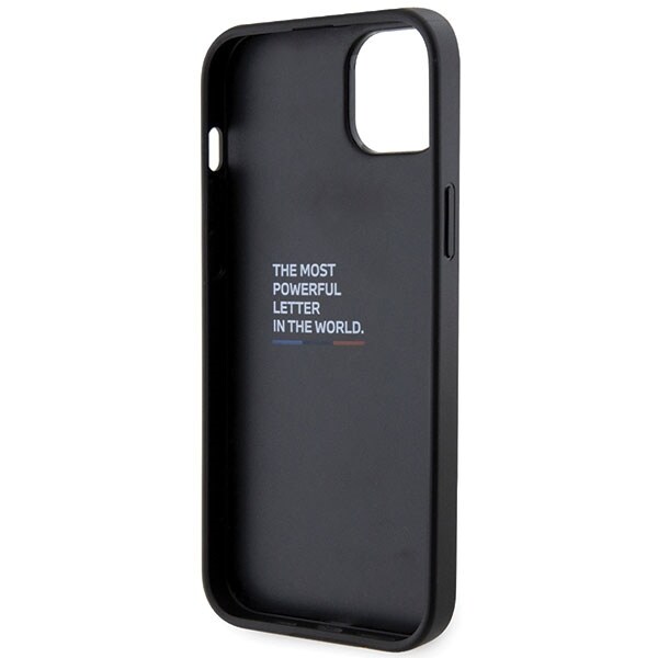 BMW Grip Stand Hot Stamp-etui til iPhone 14/15/13 - Sort