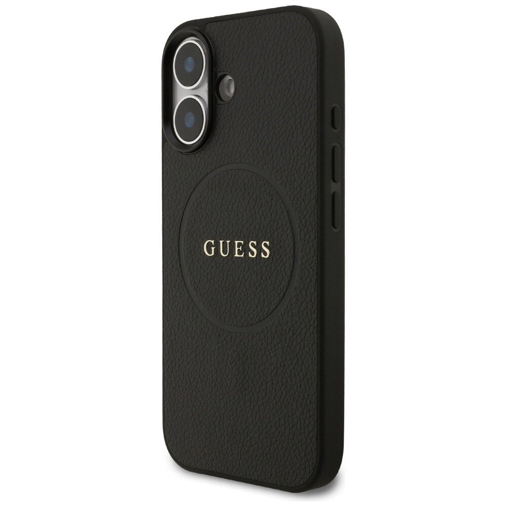 Guess Grained Ring MagSafe-etui til iPhone 17 - sort