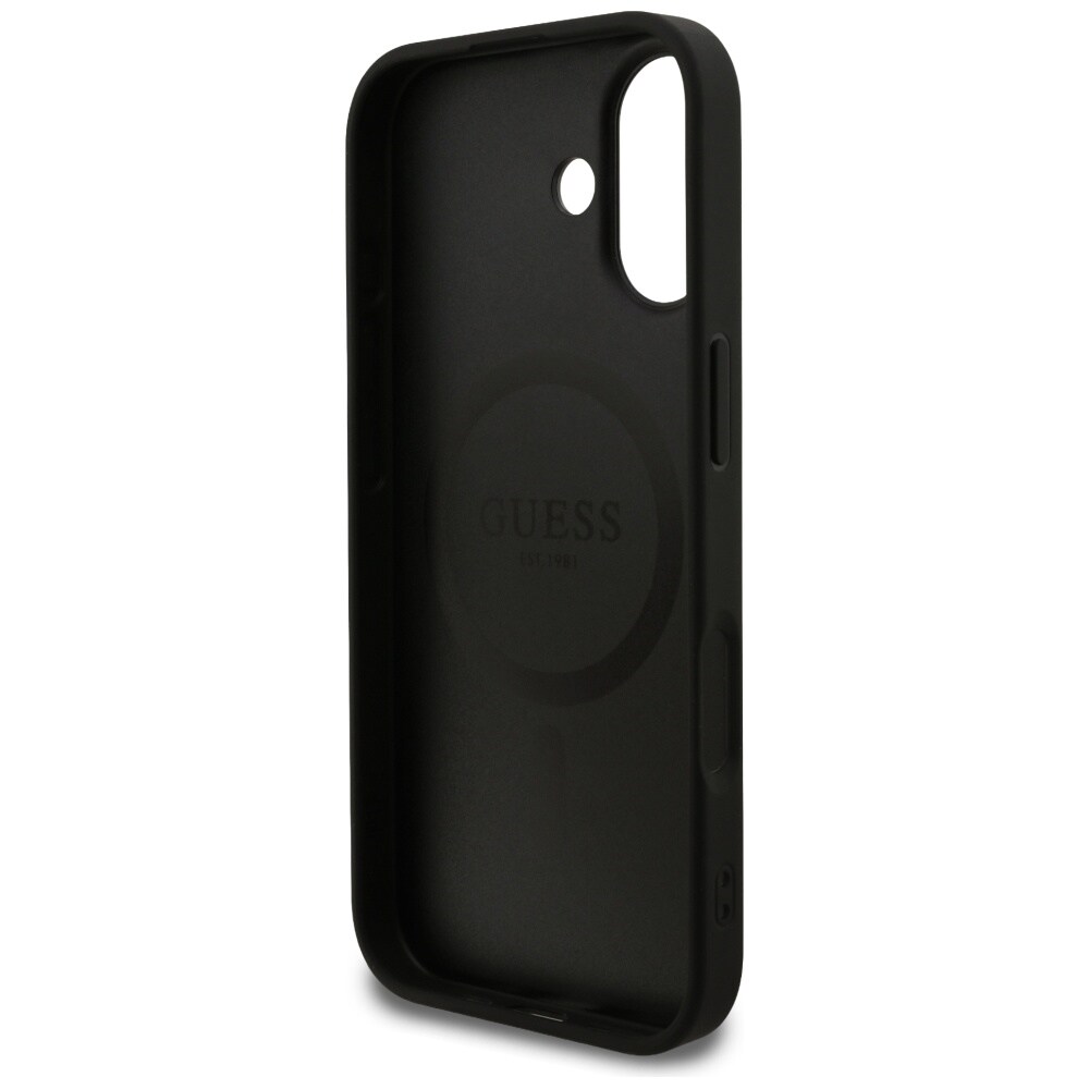 Guess Grained Ring MagSafe-etui til iPhone 17 - sort