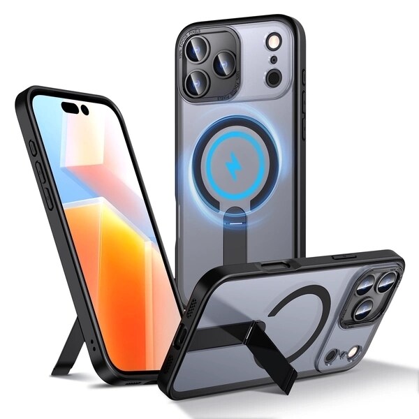Hybrid Armor X-etui til Samsung Galaxy S26 Ultra med stativ, kompatibel med MagSafe - Sort