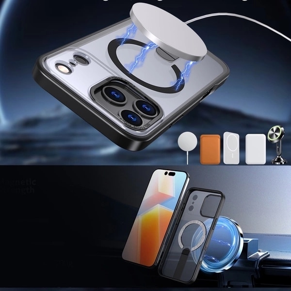 Hybrid Armor X-etui til Samsung Galaxy S26 Ultra med stativ, kompatibel med MagSafe - Sort