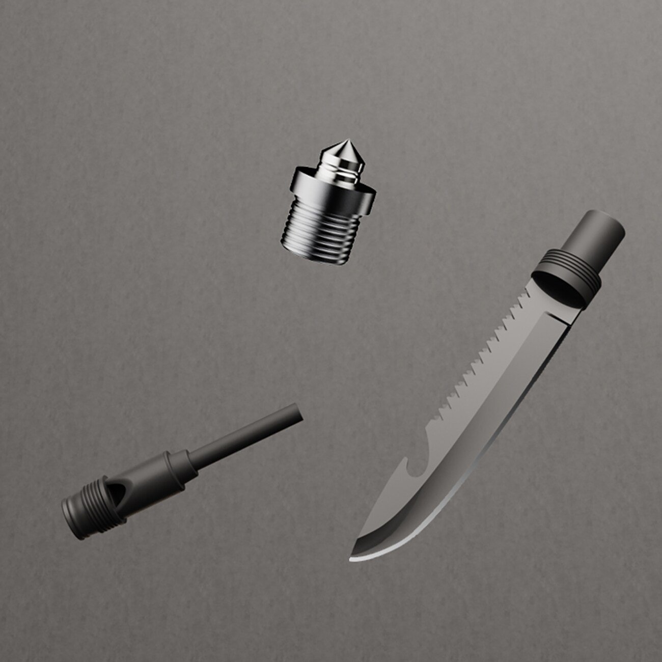 Wozinsky WSS-211 overlevelsesspade – grå / bushcraft-spade / multiværktøj