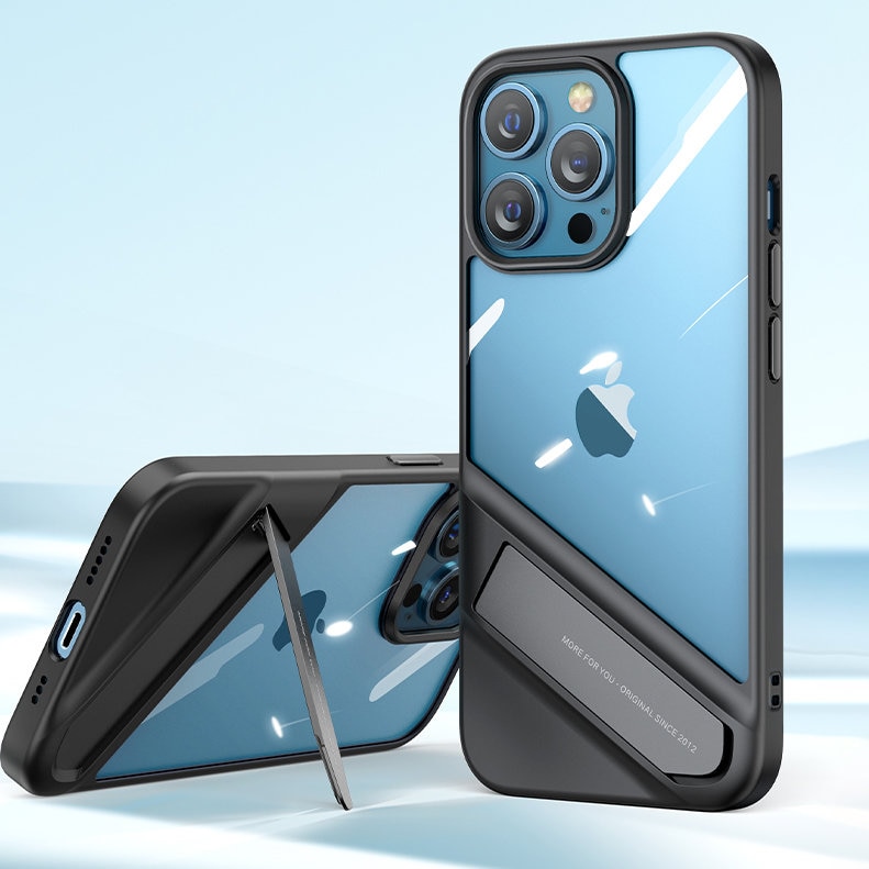 Ugreen Fusion Kickstand Case iPhone 13 Pro Hard Cover med geleramme og stander sort (90153)